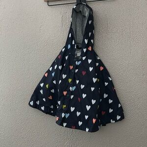Baby Girls Gymboree Hooded Rain Poncho 12-18mo, blue, hearts